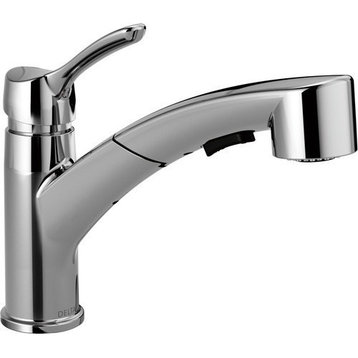 Delta Collins Single Handle Pull-Out Kitchen Faucet, Chrome, 4140-DST
