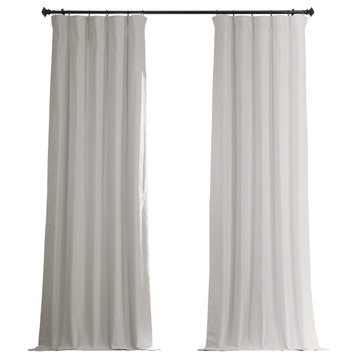 Supreme Cream Dune Textured Hotel Blackout Cotton Curtain Single Panel, 50Wx96L