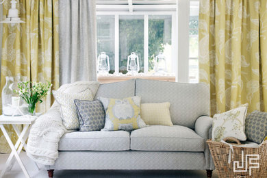Inspiration for a transitional living room remodel in Calgary