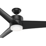 Hunter Fan Company - Hunter 54" Havoc Matte Black Ceiling Fan, LED Light Kit and Wall Control - The Havoc ceiling fan is the epitome of durability. Its modern style is brought out by the hard lines in the design and the die-cast aluminum in the build. The three U.S. Patent Pending Performance Blades encompass the motor - protecting the internal components and providing a unified aesthetic. As part of our WeatherMax collection, the Havoc is wet rated and corrosion and salt-air resistant which makes it great for any outdoor space. Our SureSpeed Guarantee cools at an optimal speed while the modern design adds that 'WOW' factor to your outdoor spaces. Shop the Havoc and experience quality performance no matter what weather comes your way.