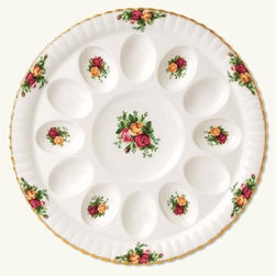 Royal Albert Old Country Roses Deviled Egg Dish - Serving Trays