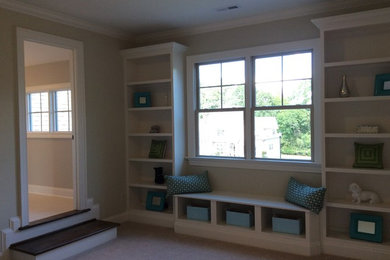 Inspiration for a transitional bedroom remodel in Raleigh