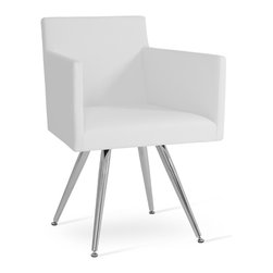 HARPUT STAR-WHITE LEATHERETTE - Dining Chairs