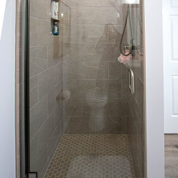 Master Bath Remodel with Free Standing Tub and Tiled Shower