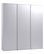 Tri-View Medicine Cabinet, 30"x36", Stainless Steel Trim, Partially Recessed