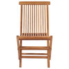 Teak Wood California Folding Outdoor Patio Side Chair, A-Grade Teak, Set of 2