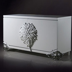 Emma White Lacquer Modern Buffet - Buffets And Sideboards