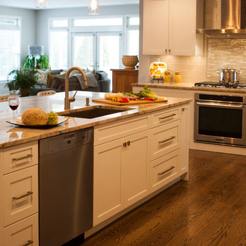 White & Gold Gathering Kitchen