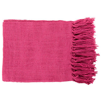 Tilda TID-001 59"x51" Throw Blanket, Bright Pink