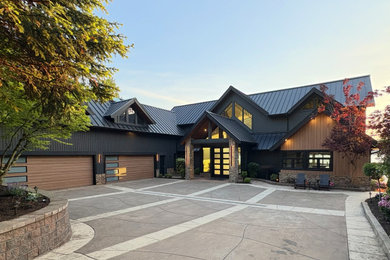 Contemporary exterior home idea in Seattle