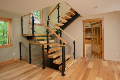 Inspiration for a staircase remodel in Cleveland