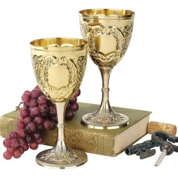 6.5" Medieval Knights Royal Chalice Brass Wine Goblet Cup