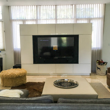 Contemporary Kitchen & Living Room