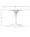 Saarinen Style Tulip Dining Table White Fiberglass Top, 40" Marble Top
