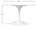 Saarinen Style Tulip Dining Table White Fiberglass Top, 40" Marble Top