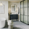 Celios Bathroom Vanity, Black With Chrome Trim, 36", Single Sink, Freestanding