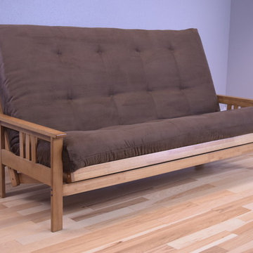 Monterey Butternut Frame with Chocolate Suede Mattress