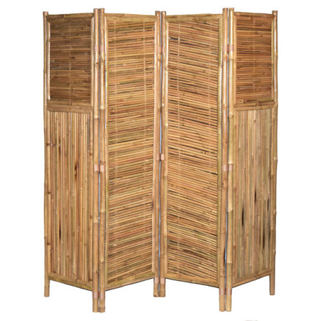 4 Panel Bamboo Screen Middle Diagonal