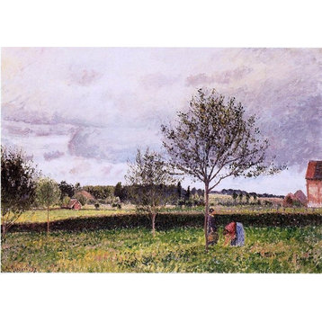 Camille Pissarro Eragny Landscape Le Pre, 18"x27" Wall Decal