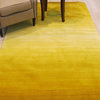 EORC Handmade Wool Yellow Contemporary Solid Horizon Rug, Rectangular 5'x8'