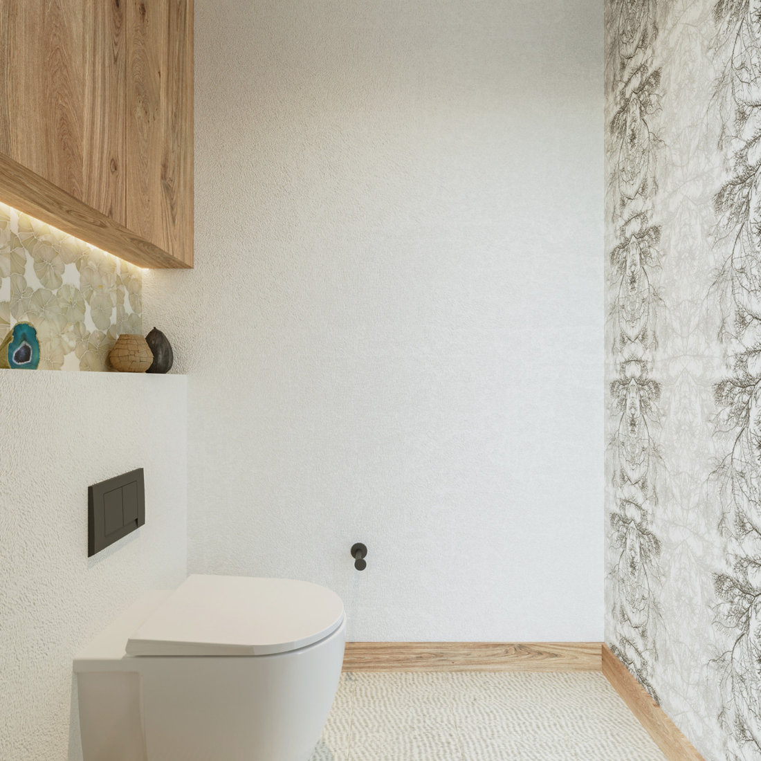 Hillside Hideaway : Green Bathroom