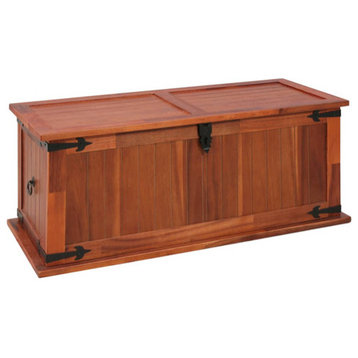 vidaXL Solid Acacia Wood Storage Chest 35.4" Storage Box Truck Wooden Cabinet