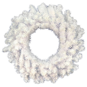 Vickerman Crystal White Spruce Wreath, 24", Unlit