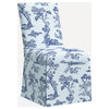 Red from Scalamandre by Cloth & Company Claremont Dining Chair, Toile Blue