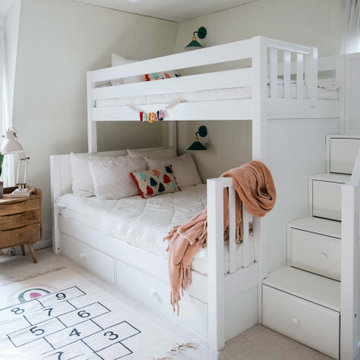 Twin over Full Bunk Bed with Staircase and Trundle