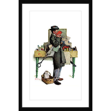"Bookworm" Framed Art Print by Norman Rockwell