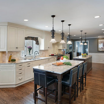 Elegant Open Kitchen with Double Island