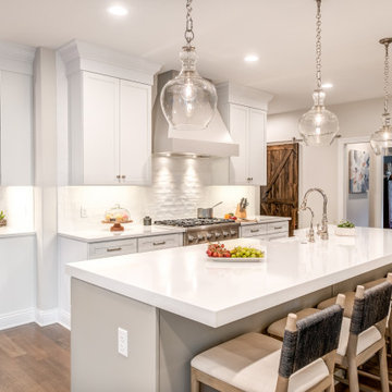 White Open Gourmet Kitchen, Dining & Buffet