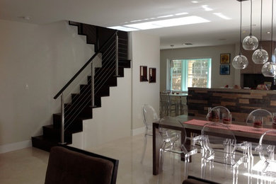 Transitional living room photo in Miami