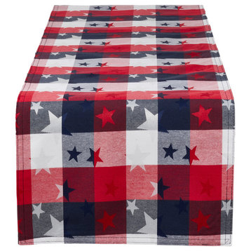 Checkered Stardom Collection Plaid Cotton Blend 16"x72" Table Runner