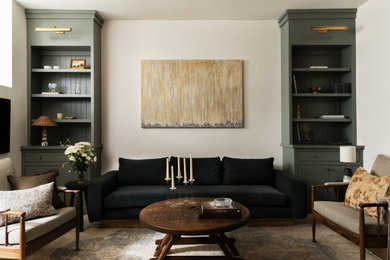 Inspiration for a transitional living room remodel in Boston