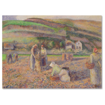 Camille Pissarro 'The Potato Harvest' Canvas Art, 32 x 24