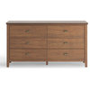 Artisan Solid Wood Bedroom Dresser and Media Cabinet, Rustic Natural Aged Brown