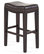 GDF Studio Jaeden Contemporary Studded Backless Stools, Set of 2, Brown Leather