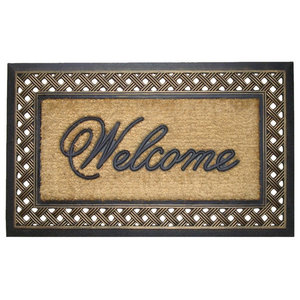 Limited Edition Elegant Rubber And Coir Doormat Contemporary