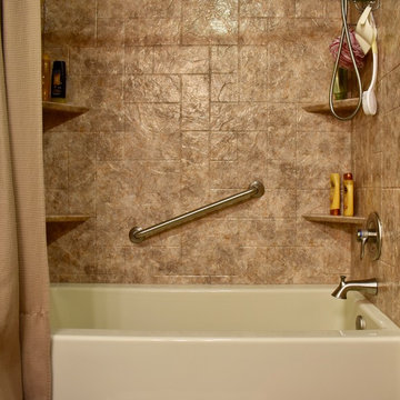 Warm Full Bathroom Update