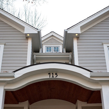 Pearl Gray James Hardie siding - 6'' exp. Cedarmill Finish.