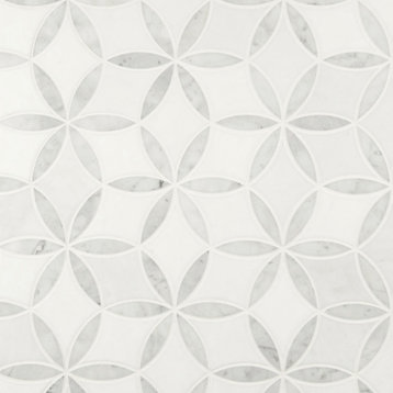 La Fleur Polished Marble Mosaic, 10 Sheets