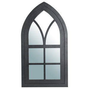 40 16 H Gothic Styled Window Frame Wall Mirror Decor Farmhouse Wall Mirrors By Glitzhome Houzz