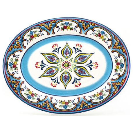 Euro Ceramica Zanzibar 18" Oval Platter