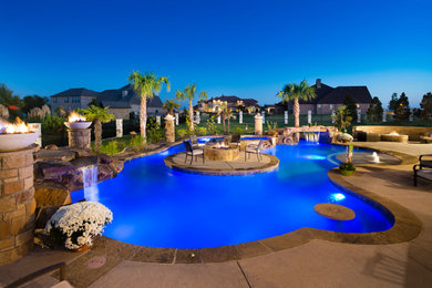 Inspiration for a tropical pool remodel in Dallas