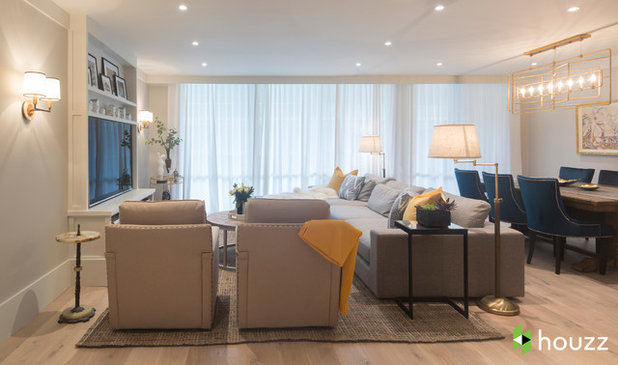 Transitional Living Room by Breeze Giannasio Interiors
