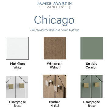 James Martin Vanities 305-V72-3WZ Chicago 72" - Whitewashed Walnut