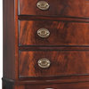 Chest of Drawers Bow Front Mahogany Wood Graduated Four Drawers