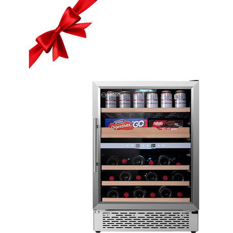 Equator 2-Zone Luxury Gourmet Center cans+wine bottles+fine foods FS & Builtin