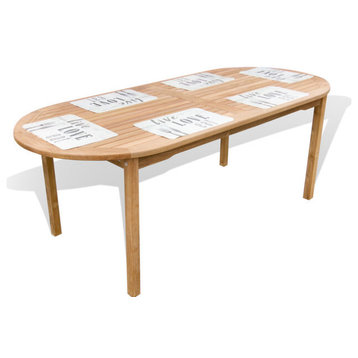Windsor's 82"x35" Oval Grade A Teak Non Folding Dining Table